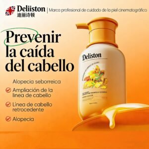 Deliston 3 en 1: Cabello grueso, cuidado y control de grasa â ChampĂș fortalecedor de jengibre, nutre e hidrata el cabello, apto para todo tipo de cabello, 300 ml, producto para el cuidado del cabello para mujeres y hombres.