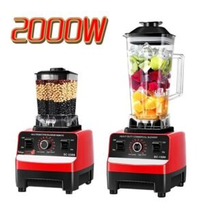 Licuadora de alta resistencia para uso doméstico, 2000W, ¡eleva tu set de cocina! Cree batidos de hielo exuberante, procese sin esfuerzo los alimentos y disfrute de jugos de alta potencia, Joy sin BPA