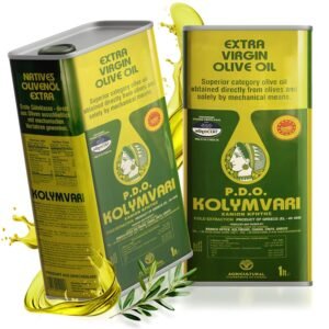 Kolymvari P.D.O. Premium Olivenöl – 5L Kanister – Extra Nativ aus Kreta | 100% Koroneiki Oliven | Kaltextraktion & Handernte | Nährstoffreich und naturrein | Höchste Qualität mit niedrigem Säuregehalt für Gesundheit und Geschmack