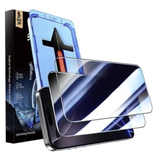 MAGIC JOHN - 2er-Pack Displayschutzfolien für iPhone, Samsung und Google, kristallklar, kratzfest, ultraweiche Berührung, Datenschutz, einfache Installation