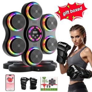 SPZTJK Upgrade Pro Box-Trainer – Intelligentes kabelloses Musik-Boxgerät mit Boxhandschuhen, wandmontierbar, mehrstufige Geschwindigkeitsregelung – Ideal als Weihnachtsgeschenk, Neujahrsgeschenk und Fitness-Geschenk für Familien