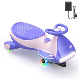 Coche eléctrico FanttikRide 12V N7 Pro con movimiento oscilante – Coche 2 en 1 con pedales, 2 velocidades, ruedas con luces intermitentes, Bluetooth y carga USB-C, para niños mayores de 3 años.