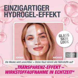Glassskinmask® - 10er Pack - Hydrogel Gesichtsmaske für strahlende Haut