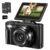 4K Digital Camera – 64MP with 3" 180° Flip Screen, 18X Zoom, 32GB SD Card & 2 Batteries, Perfect for Beginners
