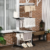 Percha torre plegable de 4 niveles de acero y PP negro con alas laterales giratorias y 4 ruedas ahorraespacio para balcón y baño 73x64x170cm