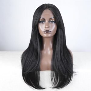 26 Inch Layered Long Straight Wigs for Women, 1 Piece Gorgeous Fluffy Wigs without Bangs for Cosplay, Anime or Costume Party, Striking Natural Fluffy Hair Wigs without Bangs