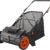 VEVOR Push Lawn Sweeper – Heavy-Duty Leaf & Grass Collector with Mesh Hopper Bag, Spinning Brushes & Durable Steel Frame