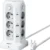 TESSAN-Cable de Extensión de torre con USB C / A, Enchufe Múltiple de 12 vías, 2/5/10M , tira de Alimentación con Protección Contra Sobretensiones con , Adaptador de Enchufe Múltiple para el hogar y la Escuela