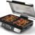 Ninja Sizzle Pro XL Indoor Grill & Flat Plate – Non-Stick Ceramic Plates, Detachable Lid, Grease Catch & Recipe Guide (Silver/Black GX101UK)