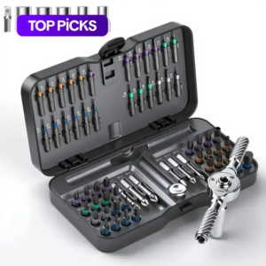 66 in 1 Precision Screwdriver Set, Magnetic Screwdriver Drill Bit Set, Household Repair Tool Kit with Detachable T-shaped Ratchet Handle for Furniture