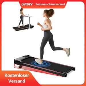 UMAY - 2,5 PS Laufband für zu Hause, schützt Ihre Knie mit dreifacher Dämpfung, | Schräglage, mit Fernbedienung